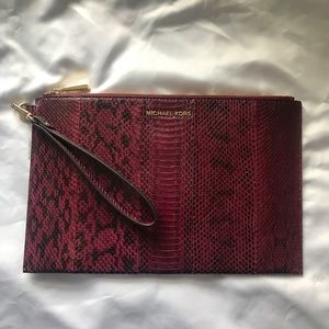Michael Kors genuine snake skin clutch